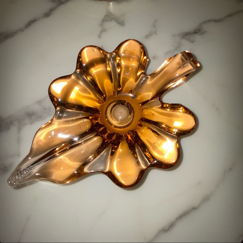 Murano style leaf ashtray, vintage